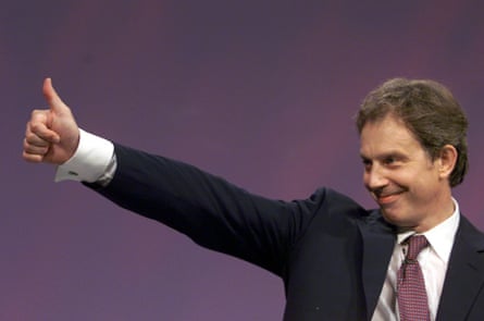 Tony Blair at the Labour party's 1999 conference at which he announced: 'The class war is over.'
