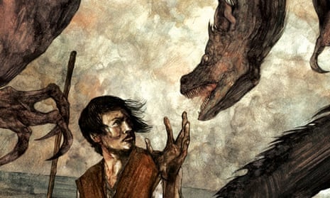 An illustration by David Lupton for A Wizard of Earthsea