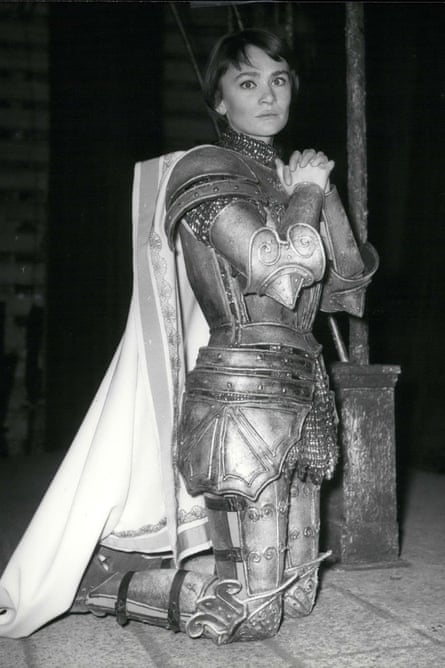 Danièle Delorme starring as Joan of Arc in George Bernard Shaw's play Saint Joan, at the Théâtre Montparnasse-Gaston Baty