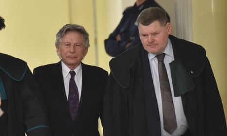 Polish film director Roman Polanski, left, at court in Krakow in February 2015.