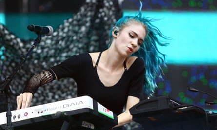 Grimes performs in Philadelphia, August 2014.
