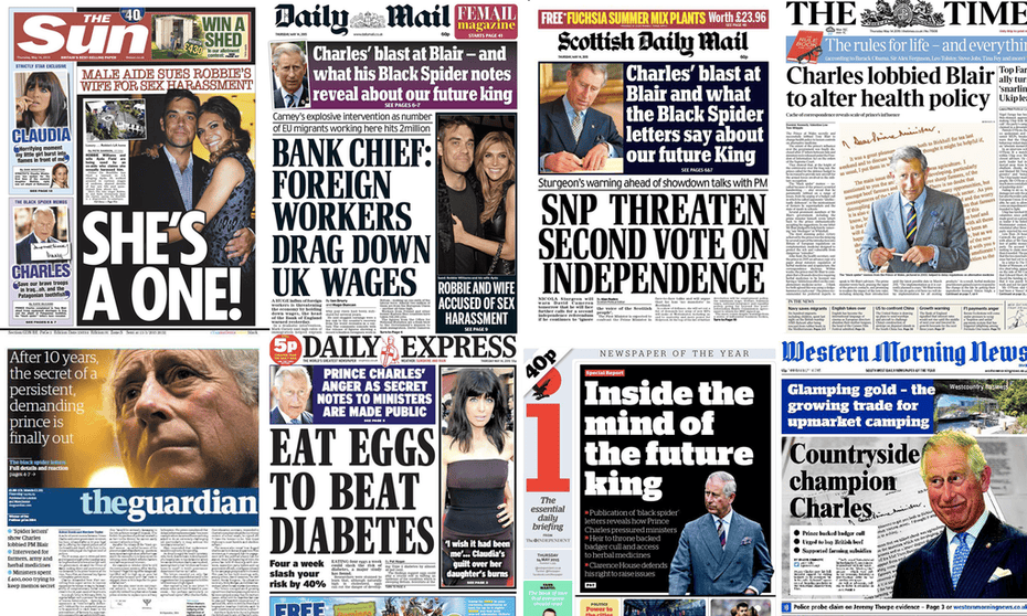 A selection of recent front pages that resulted from freedom of information requests