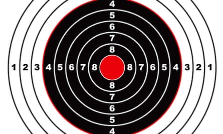 BMPB44 Illustrated rifle target with black sections and points marked on circletargetaimingaimballisticcenterconcentrichunticonillustrationmarkredriflesymbolbullseye
