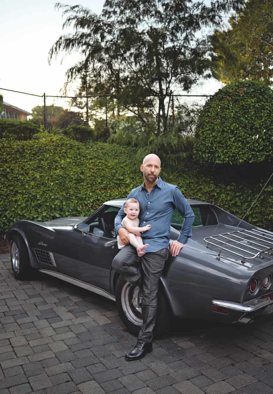 Neil Strauss with his son