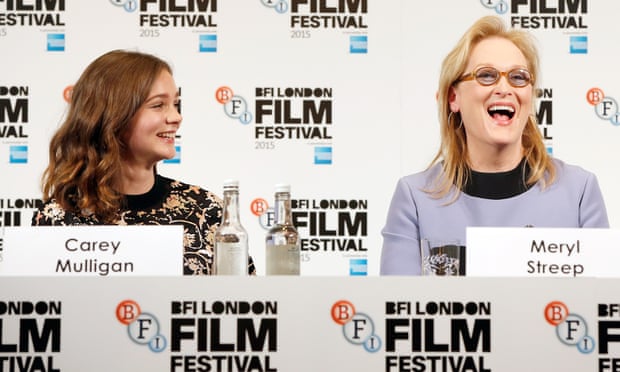 Carey Mulligan and Meryl Streep at the Suffragette press conference.