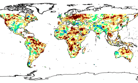 drought map august 2015 global