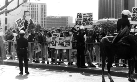 Gay protesters at the1992 Academy Awards in Los Angeles