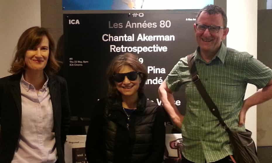 Chantal Akerman (centre) with Joanna Hogg and Adam Roberts.