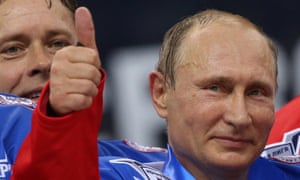 Vladimir Putin plays ice hockey on his 63rd birthday on 7 October.