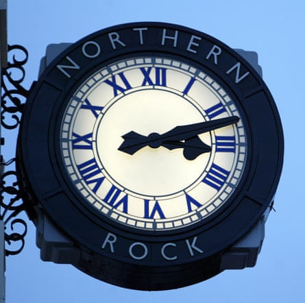 Time’s up ... the Northern Rock clock in Newcastle.