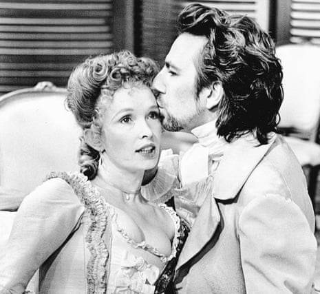 Lindsay Duncan and Alan Rickman in the RSC production of Les Liaisons Dangereuses.