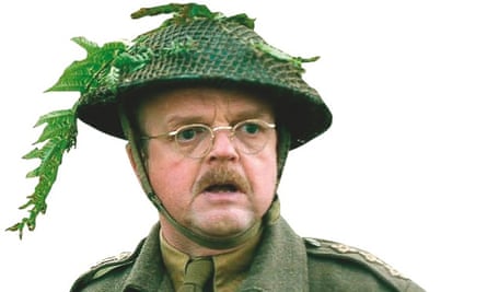 Photograph of Toby Jones as Captain Mainwaring in the new Dad's Army film.