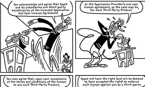 Comic artist repurposes iTunes' terms and conditions into graphic