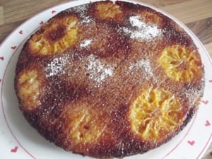 Caramel clementine upside-down cake