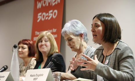 MSPs panel of Angela Constance, Alison Johnstone, Mary Scanlon and Kezia Dugdale at Women 50:50 conference in Edinburgh