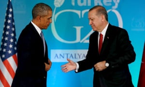 US President Barack Obama and Turkey's President Recep Tayyip Erdogan