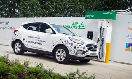 Fill her up: the ix35 refuels at a special hydrogen garage. There are currently only three in the UK