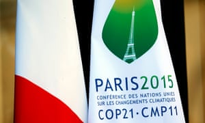 A COP21 summit flag