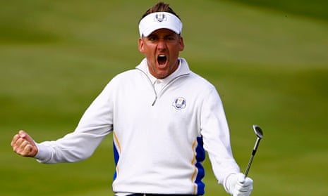 Ian Poulter shows his Ryder Cup feelings