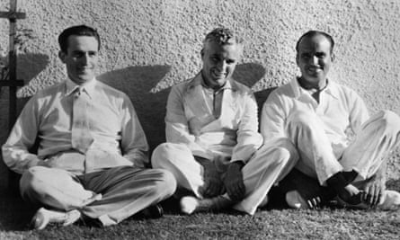 Harold Lloyd, Charles Chaplin and Douglas Fairbanks in 1932.