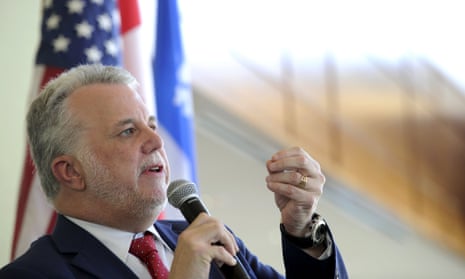 Quebec Premier Philippe Couillard at the 23rd Annual Energy Trade & Technology Conference in Boston, Massachusetts, November 13, 2015.