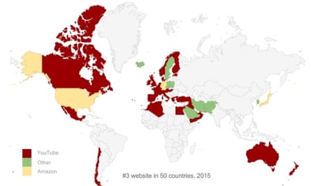 Third highest trafficked websites May to June 2015