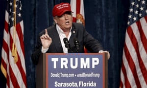 US Republican presidential candidate Donald Trump speaks at a rally in Sarasota, Florida