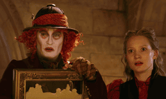 Johnny Depp and Mia Wasikowska in Alice in Wonderland
