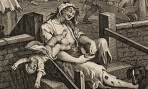 Detail from Gin Lane by William Hogarth (1751).