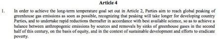 Paris agreement Article 4