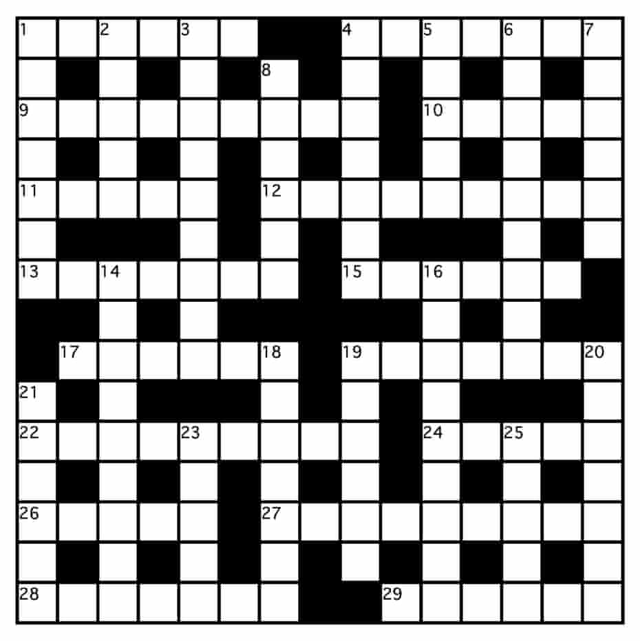Genius Crossword No 19 Crosswords The Guardian Genius Crossword No 19 Crosswords The Guardian