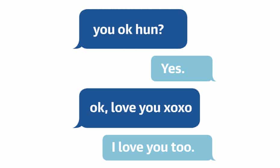 Text messages – full stop.