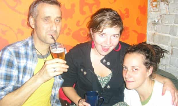 The author, on the far left, with friends he met while couchsurfing.