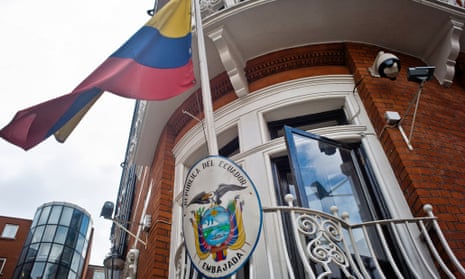 Assange is at the Ecuadorian embassy in central London.