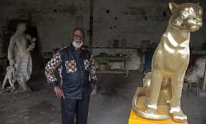 Sculptor Alfred Liyolo sold several bronzes to the president.