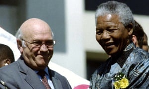 Nelson Mandela and FW de Klerk in 1996.