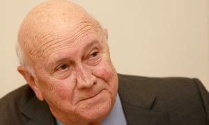 FW de Klerk, speaking at his political foundation.