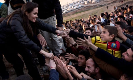 Angelina Jolie at UN’s Hanke refugee camp