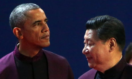 Barack Obama and Xi Jinping at the Apec leaders' meeting in November 2014.