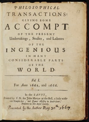 Title-page of Philosophical Transactions issue one (March 1665)