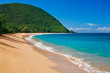 Grande Anse beach, near Deshaies, Guadeloupe.