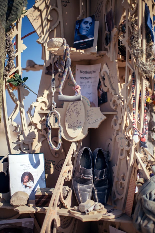 Mementoes at the Temple of Grace, Burning Man 2014.