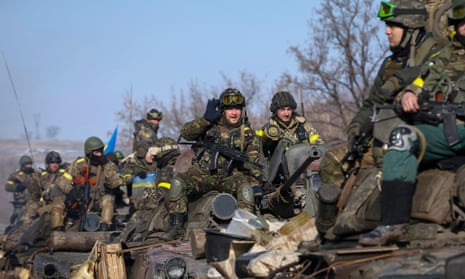 Ukraine armed forces troops near Debaltseve, eastern Ukraine