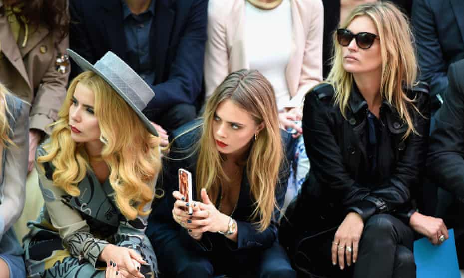 Paloma Faith, Cara Delevingne and Kate Moss attend the Burberry womenswear show