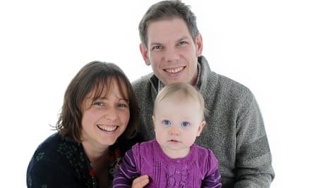 Joanna and Graham Parry, with Freya, who is now one.