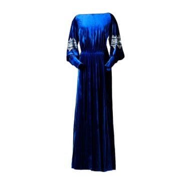 jeanne lanvin blue dress $5290 NEW Lanvin One Shoulder Long Dress Maxi Ice Blue Silk Viscose Gown 36