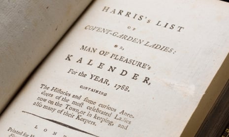 Harris's List of Covent Garden Ladies, or Man of Pleasure's Kalender, 1788 edition.