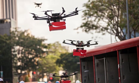 Coke drones in Singapore
