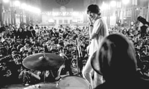 The Rolling Stones performing at the All Night Rave in 1967.