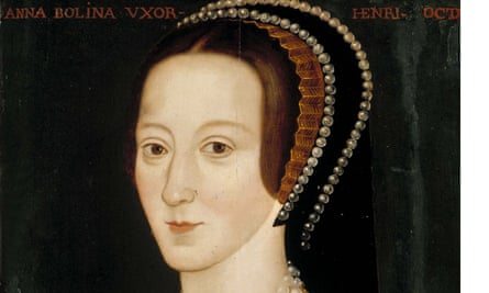 Reproduction of a portrait of Anne Boleyn in the National Portrait Gallery.